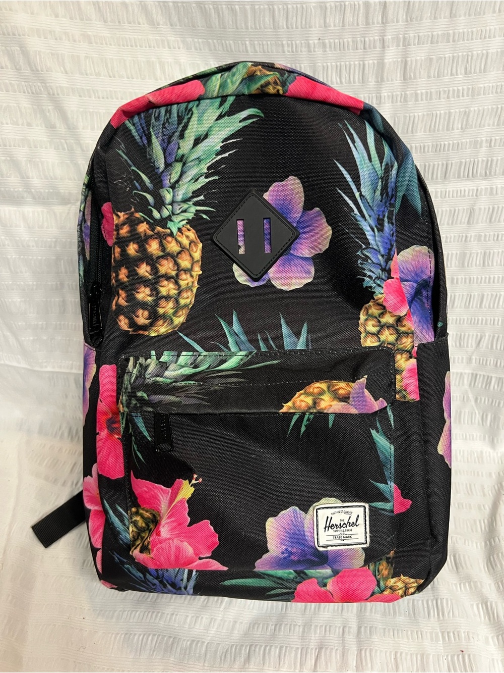 Herschel Supply Company Black Pineapple Floral Backpack